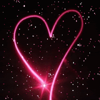 Gif animé coeur rose